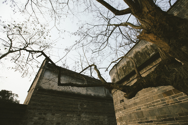 米黃砂巖，古鎮(zhèn)一角