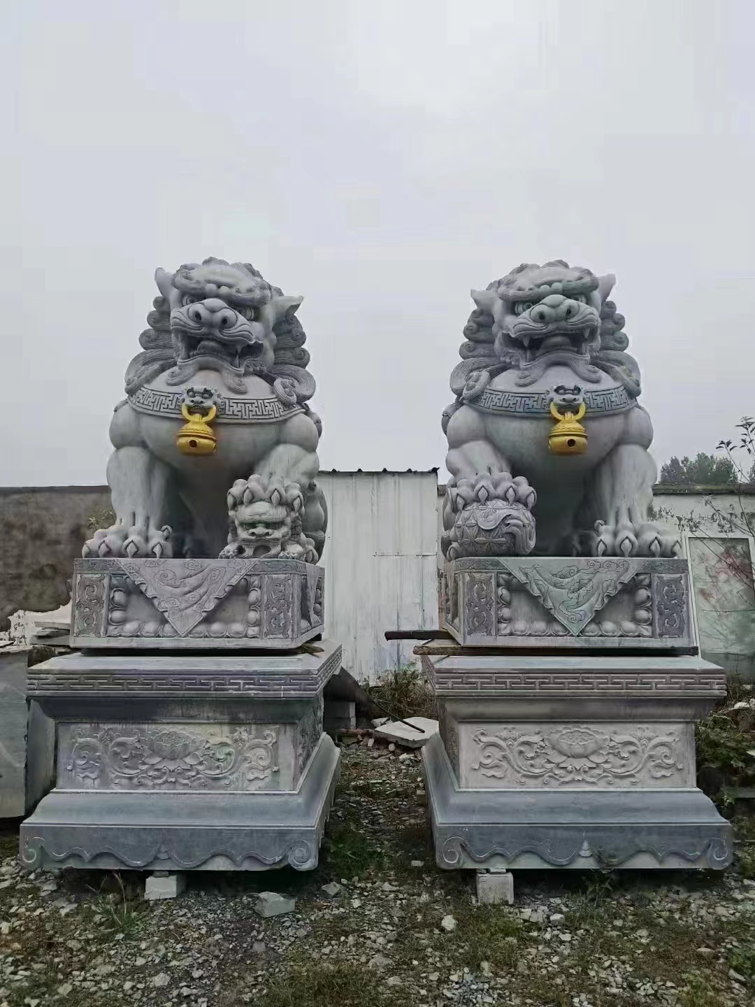 匯豐石獅石雕圖片